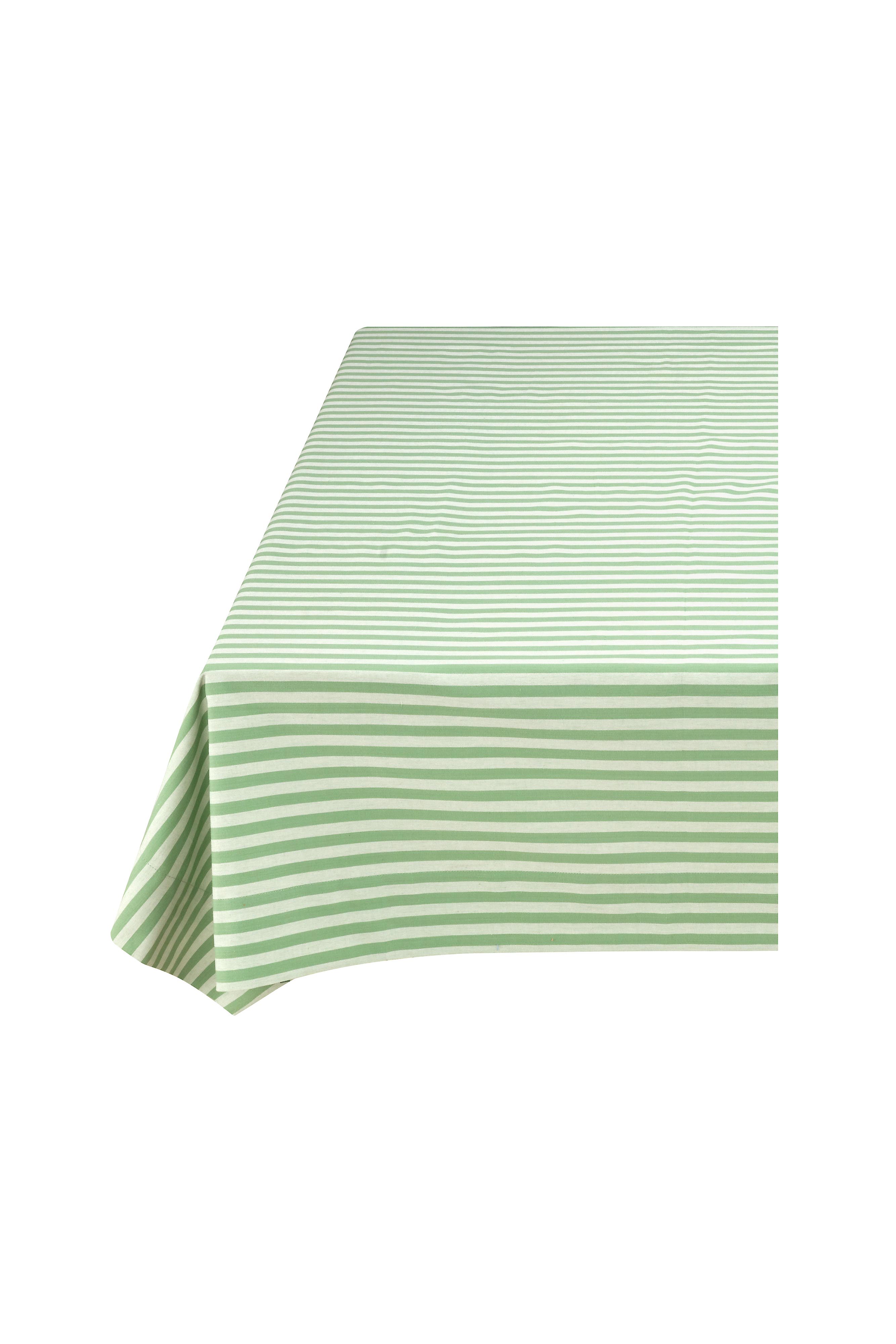 Table Cloth Stripes Light Green 160x250cm Gift