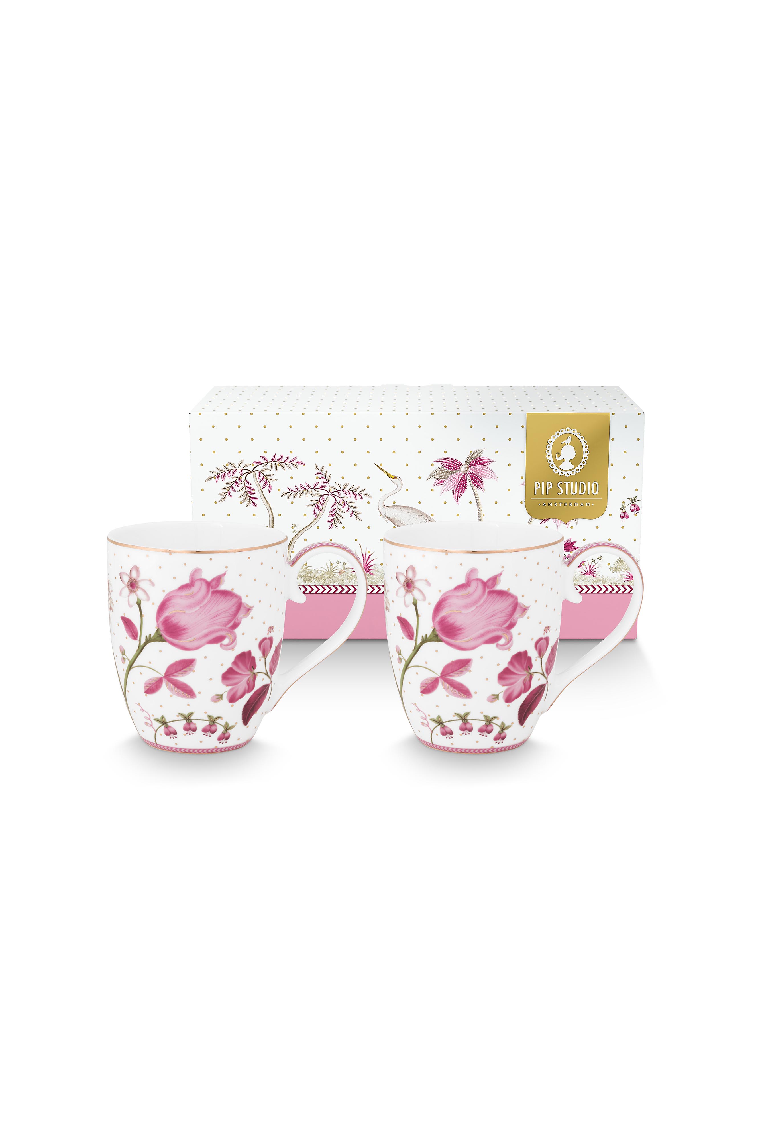 Set/2 Mugs Xl Jolie Tulip Pink 450ml Gift