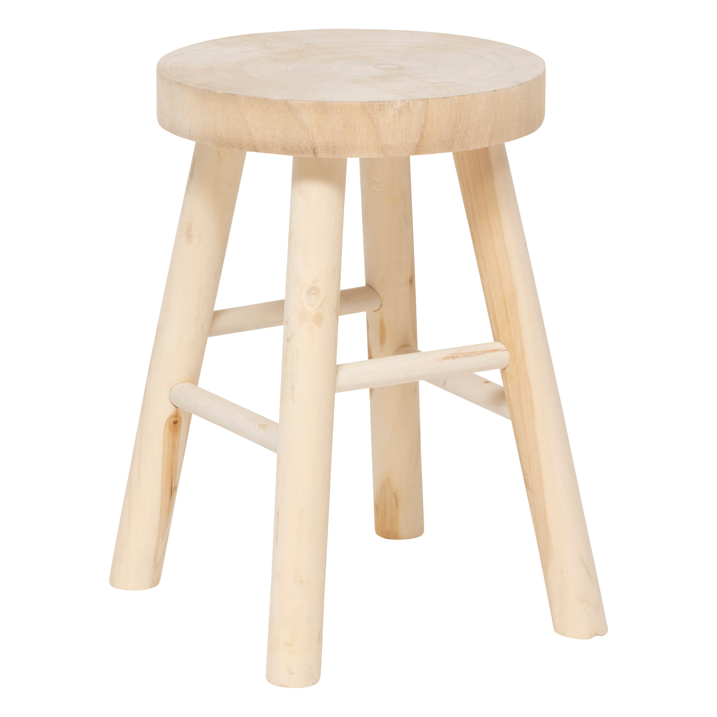 Nyar Stool Diameter 28 Cm Natural Wood Gift