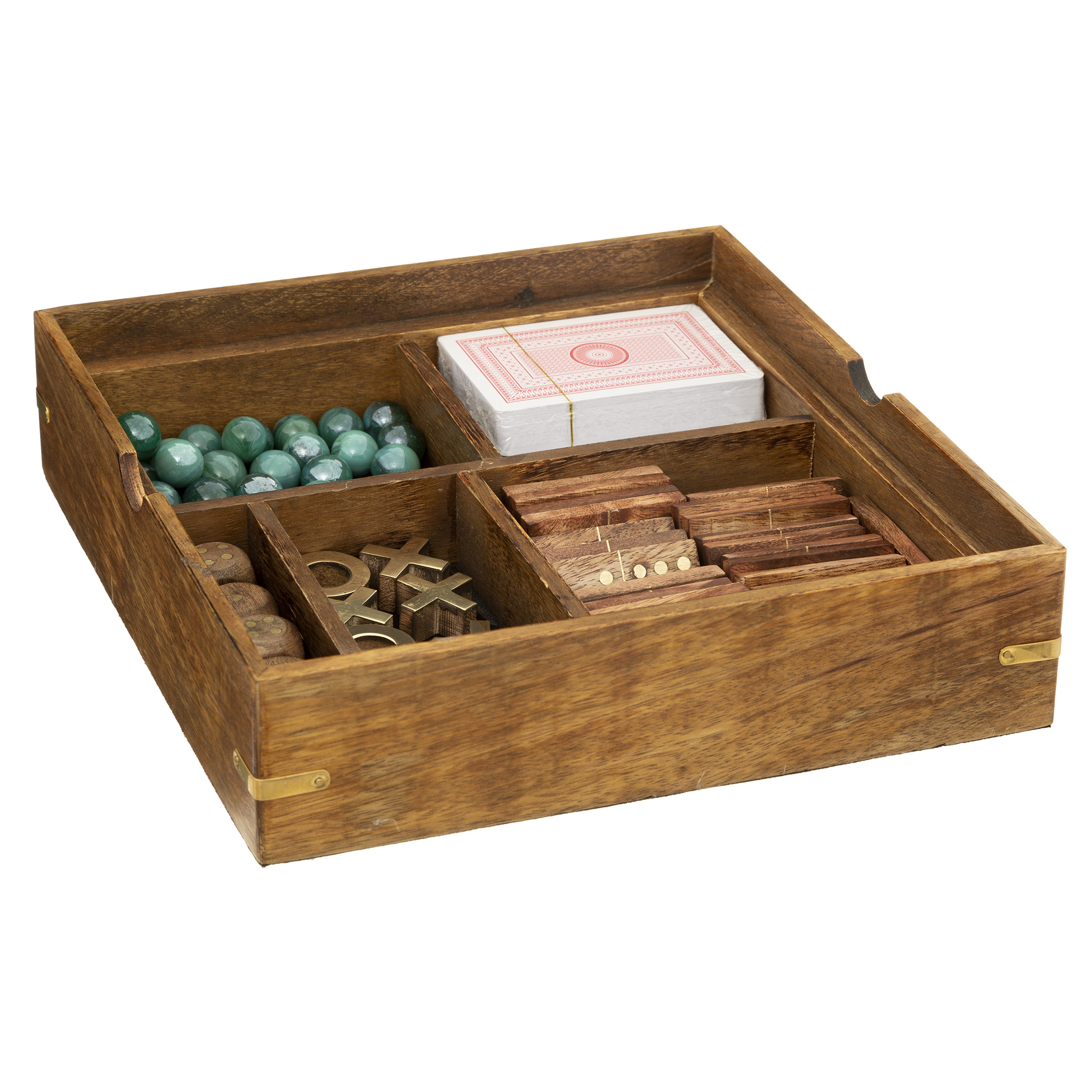 Ines Multi-game Set 23cm Mango Wood/marble Gift