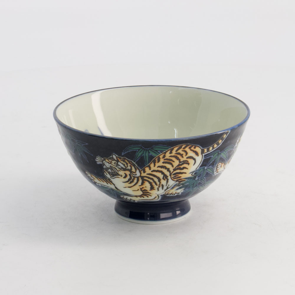 Kawaii Rice Bowl Tiger 11.5x6cm 300ml Blue 10/120 Gift