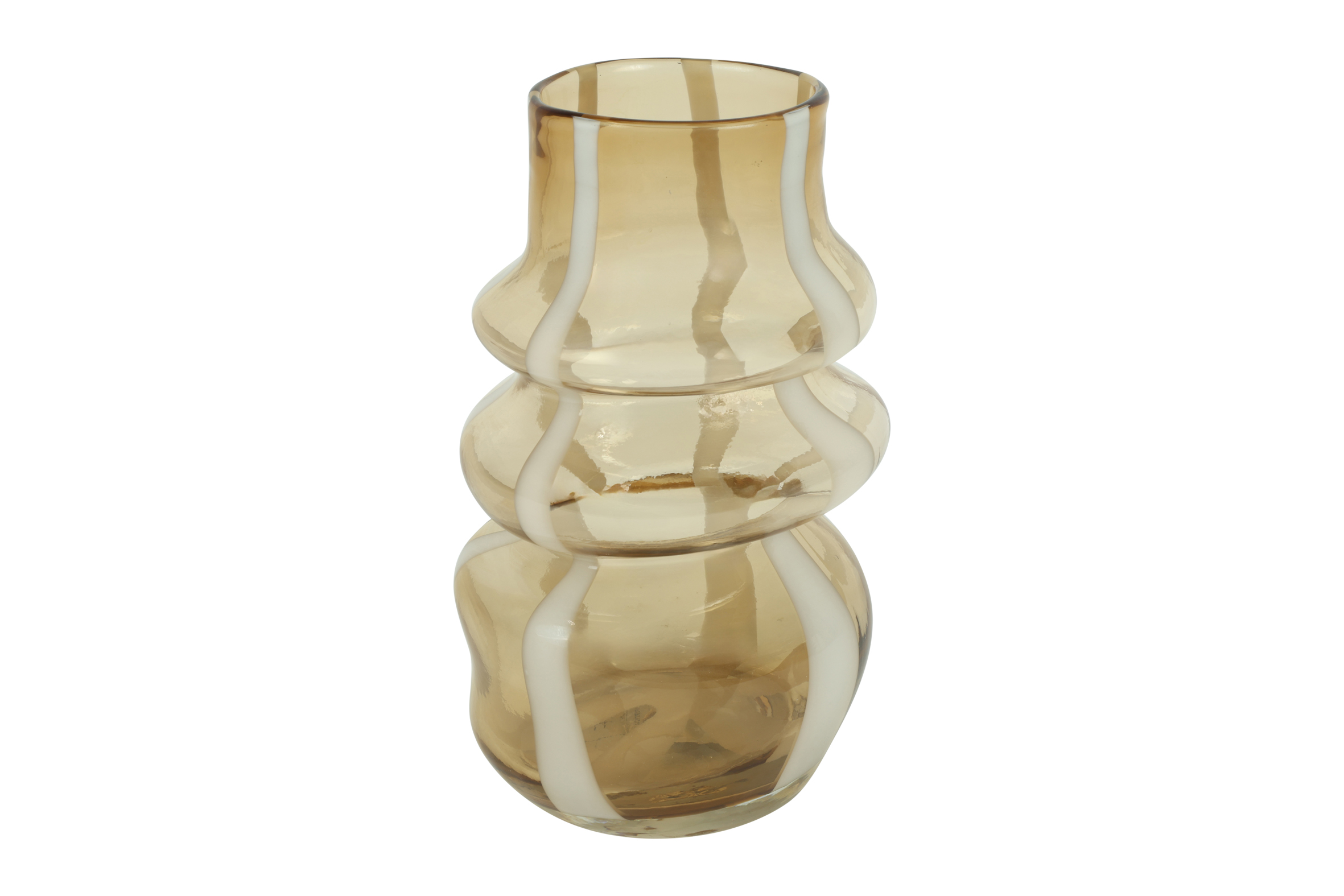 Vase Rd Sweet-rib L Brown Gift