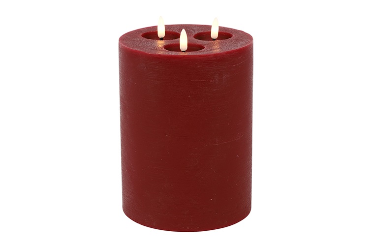 Pillar Candle 15cm Led Rd Lyon Xl Red Gift