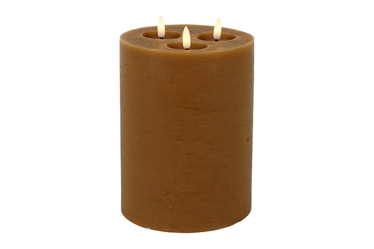 Pillar Candle 15cm Led Rd Lyon Xl Amber Gift