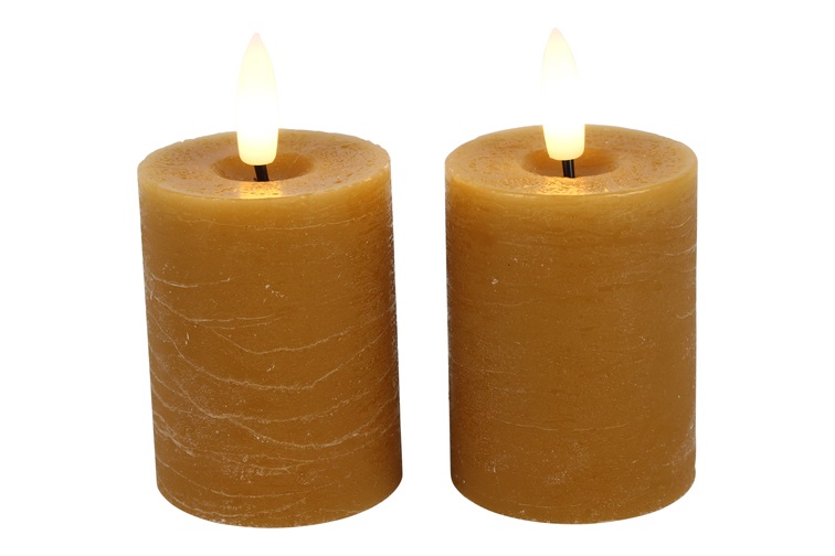 Pillar Candle 5cm Led Rd Lyon S2 Amber Gift