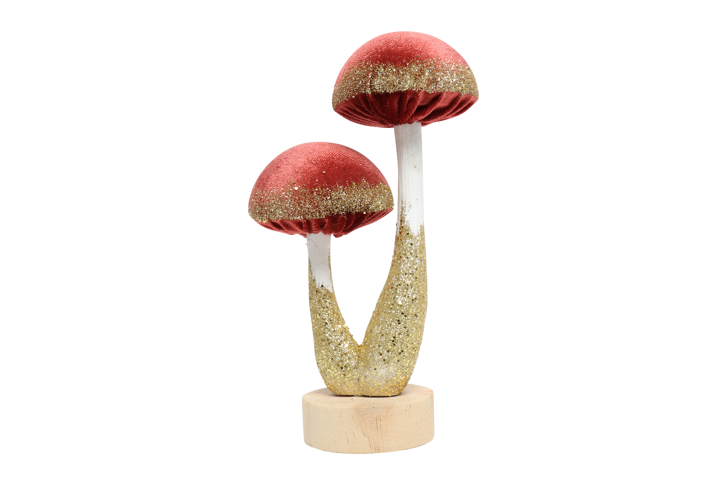 Ornament 2x Mushroom Pejo S D.pink Gift