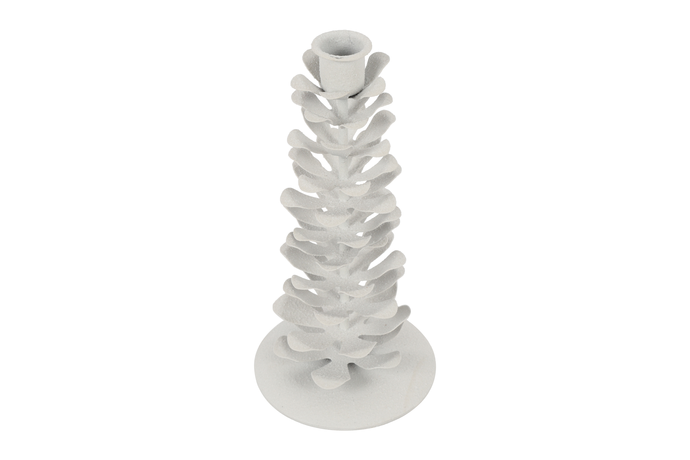 Candle Pine Cone Rd Pina L White Gift