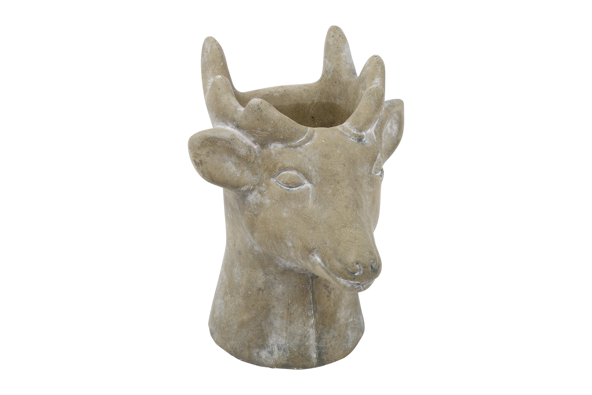 Flowerpot Deer Mo M Brown Gift