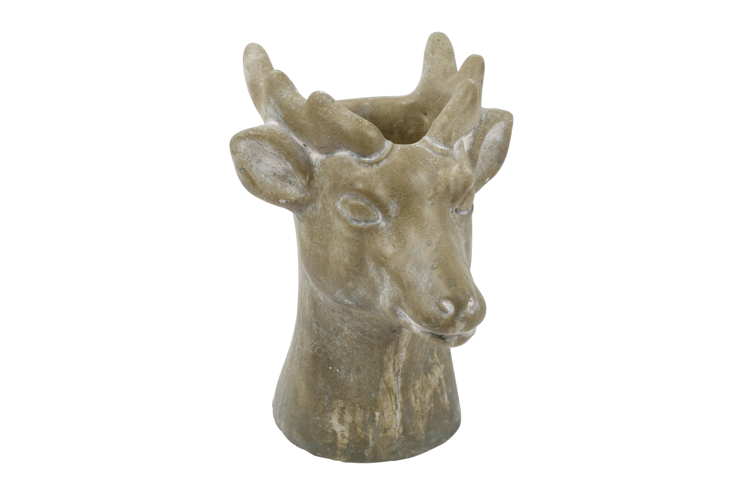 Flowerpot Deer Mo L Brown Gift