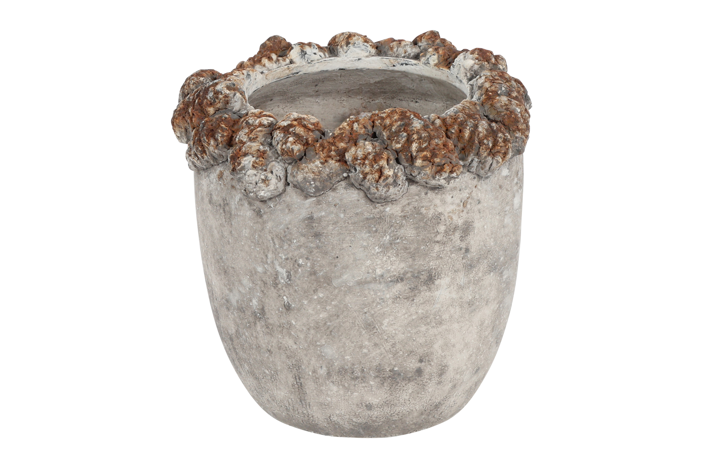 Flowerpot Pine Cones S Grey Gift