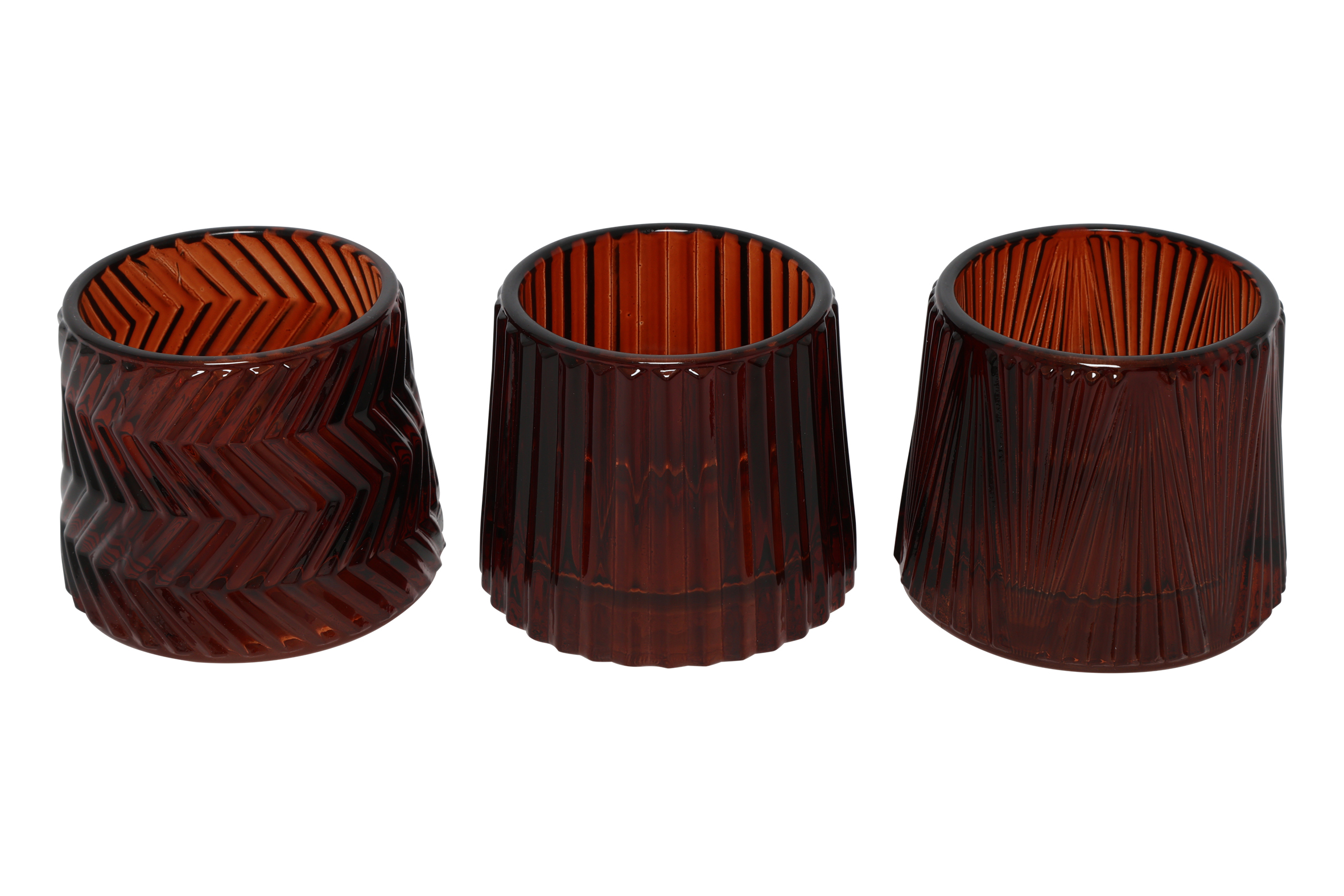 Tealight Stripe Tetonia A3 L.brown Gift