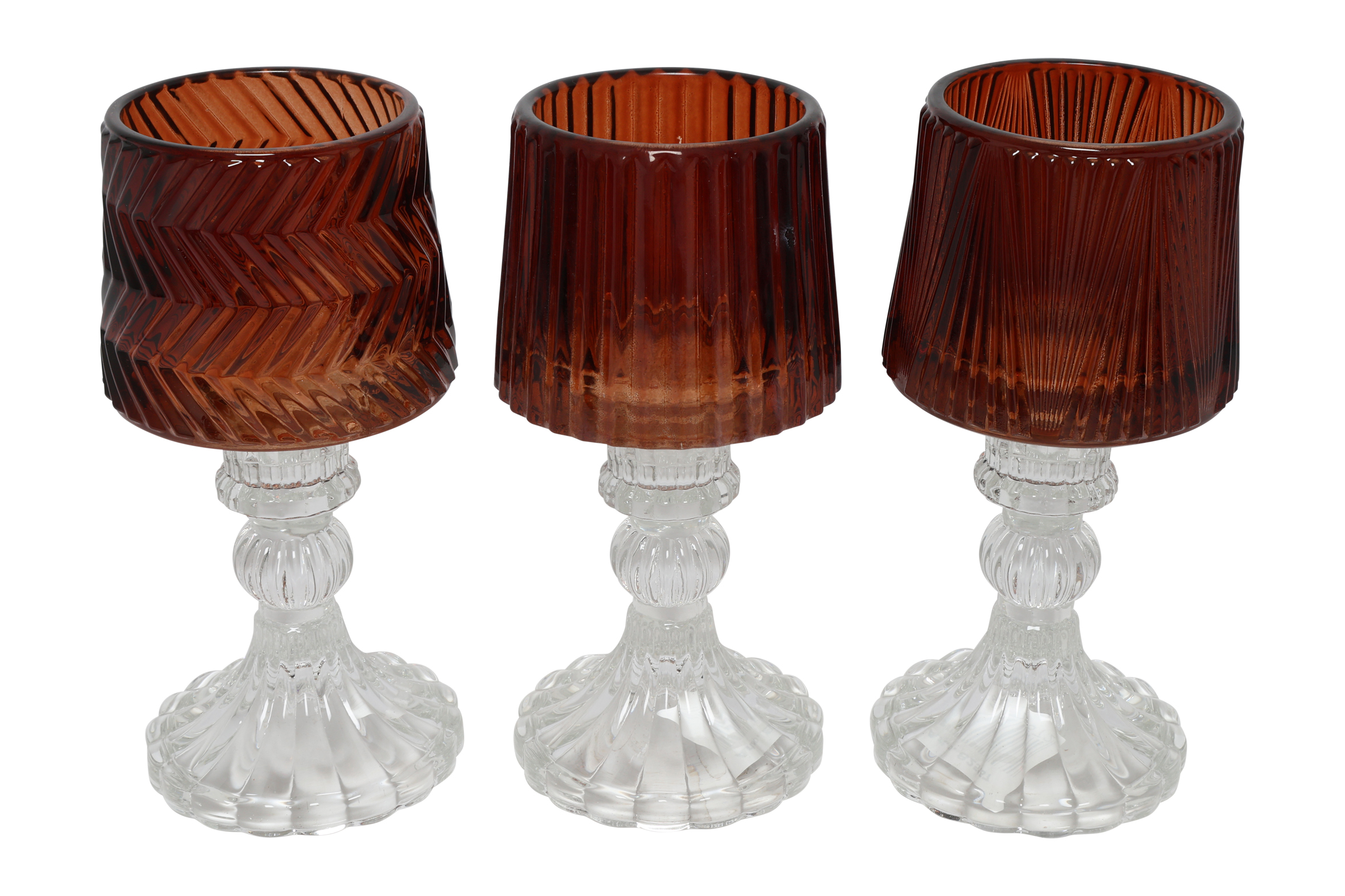 Tealight Stripe Tetony A3 L.brown Gift