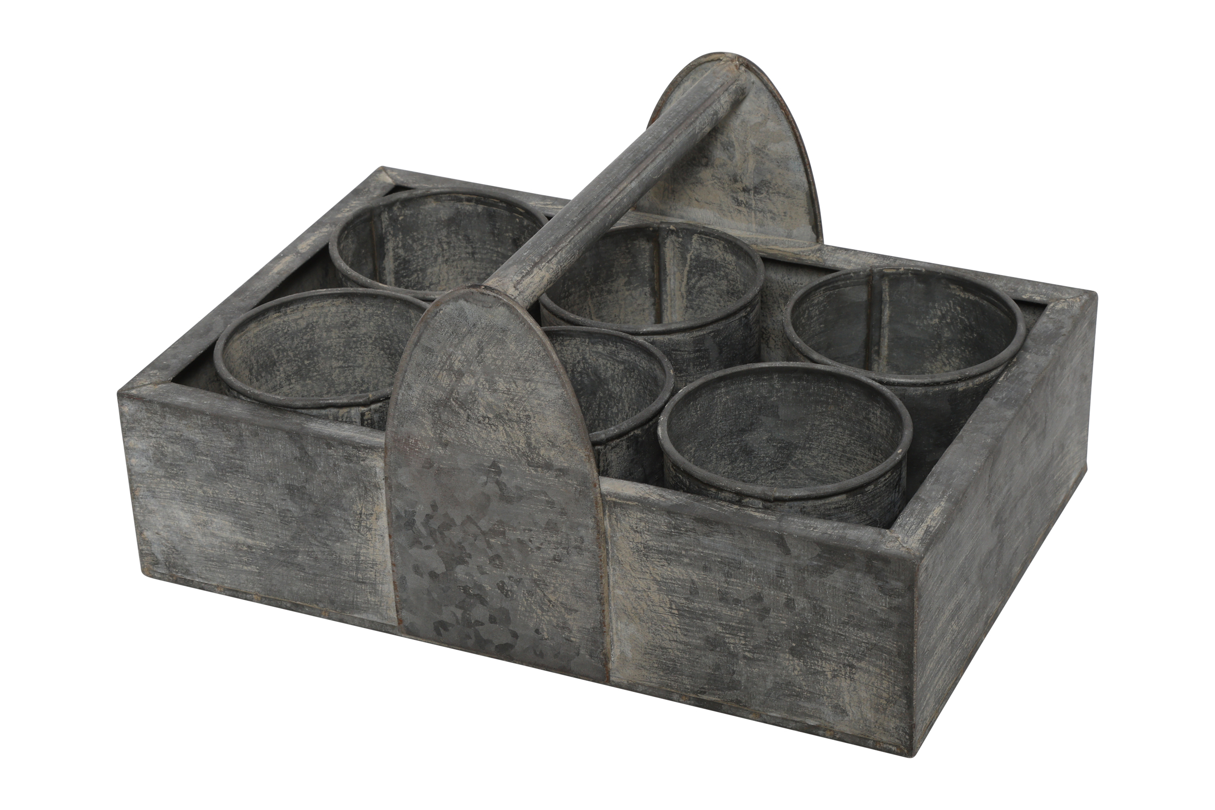 Crate W/6 Pots Rec Kody Zinc Gift