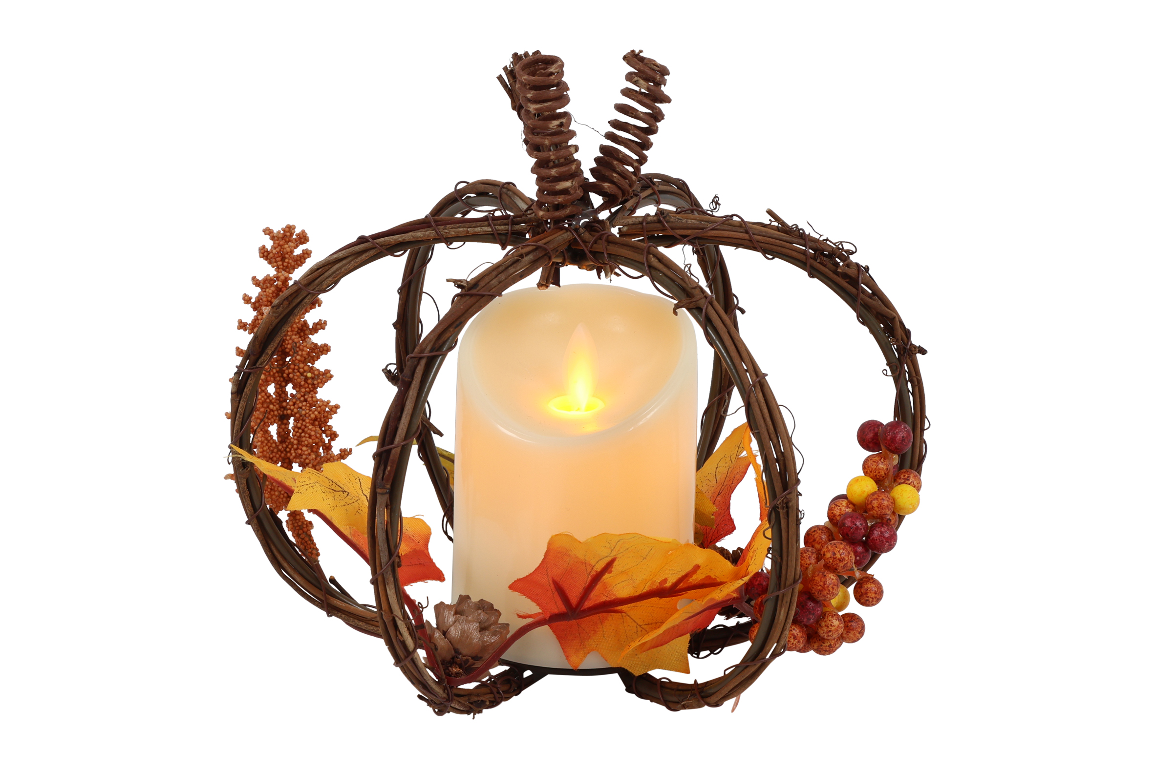 Candle Led Pumpkin Rd Tours S Brown Gift