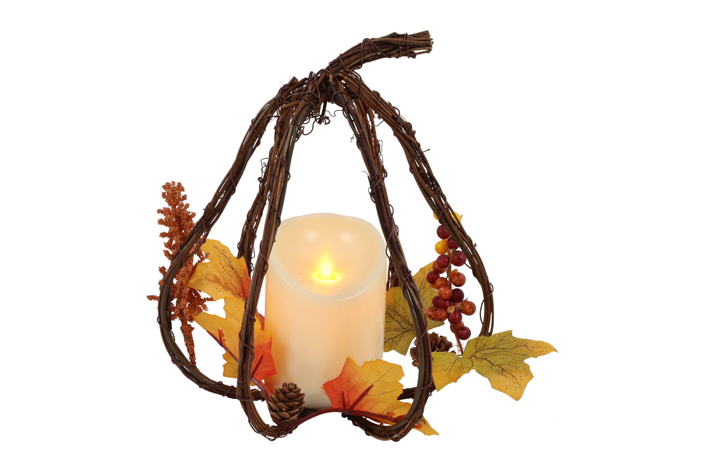 Candle Led Pumpkin Ov Tours S Brown Gift