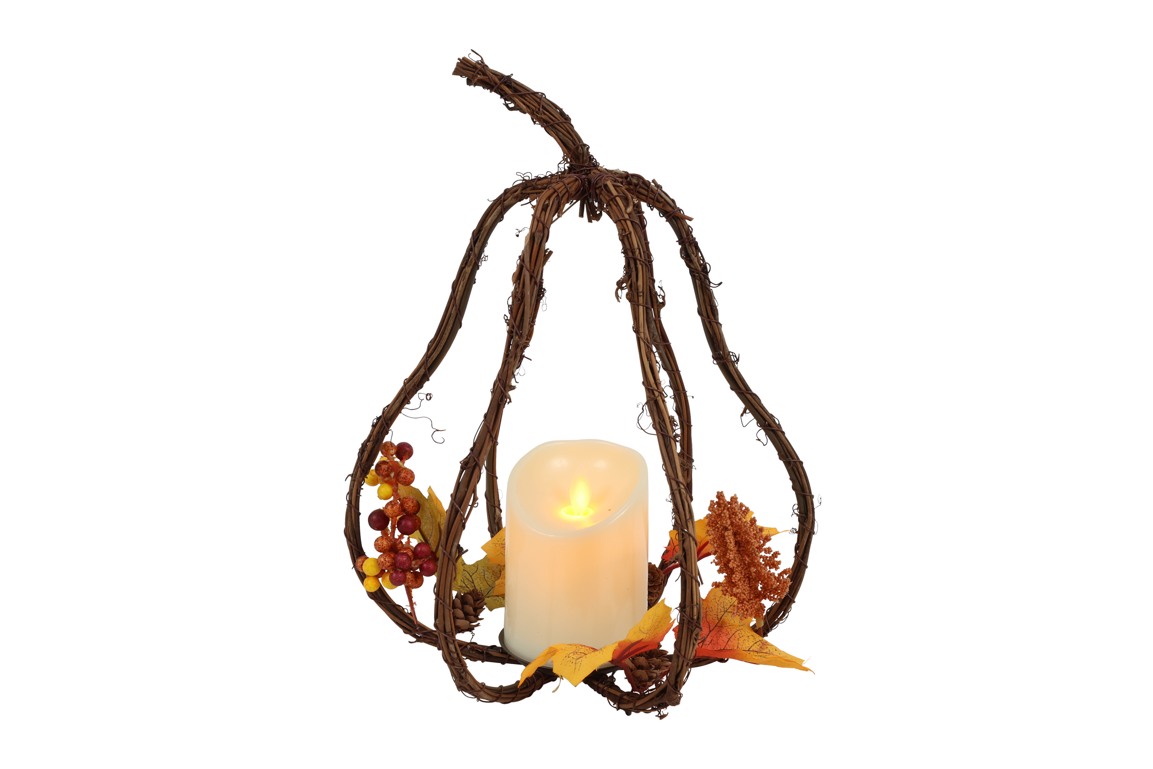 Candle Led Pumpkin Ov Tours L Brown Gift