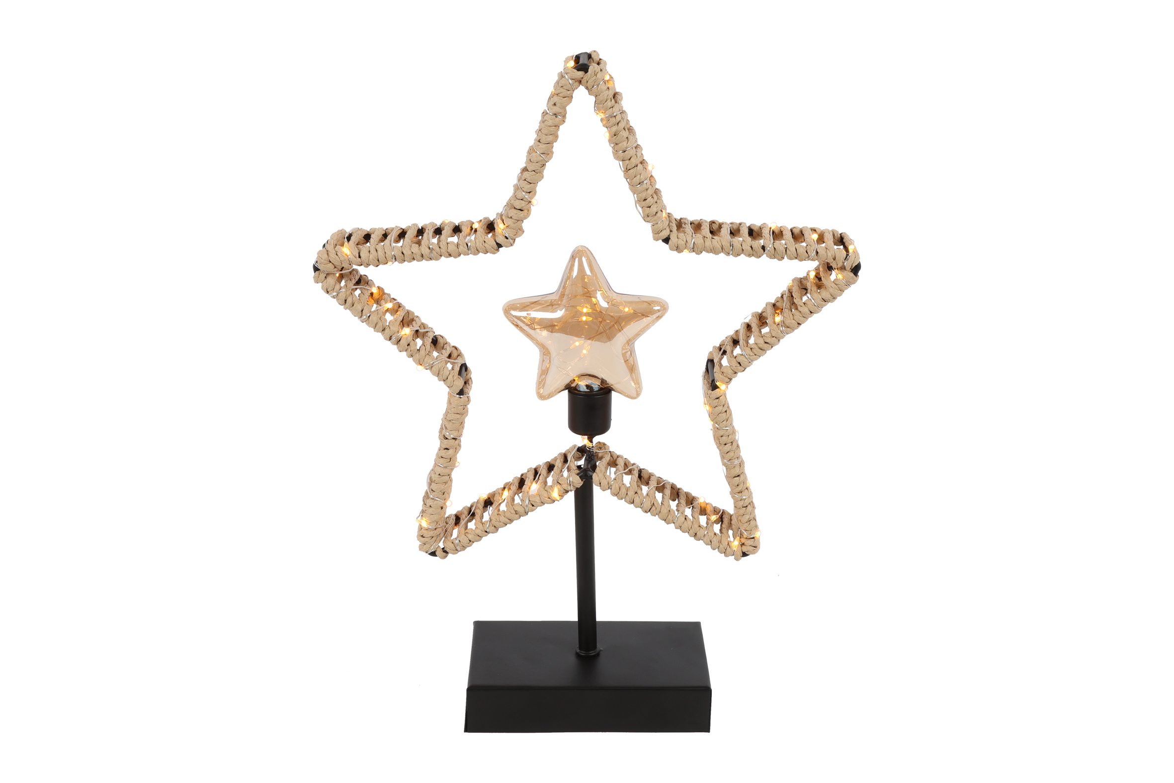 Ornament Led Star Erla Black Gift