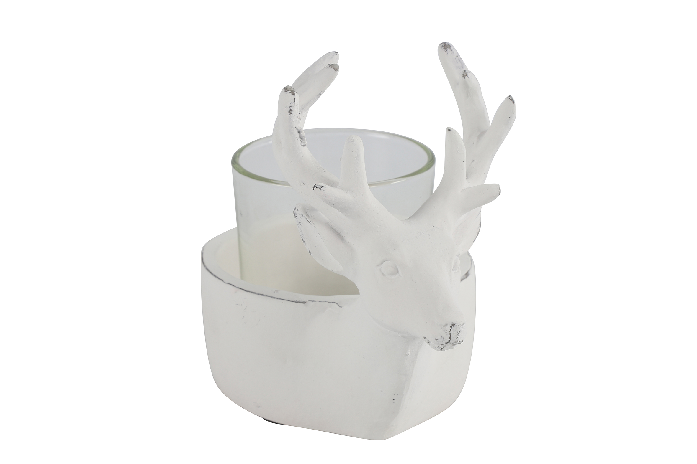 Tealight Deer Milko L White Gift