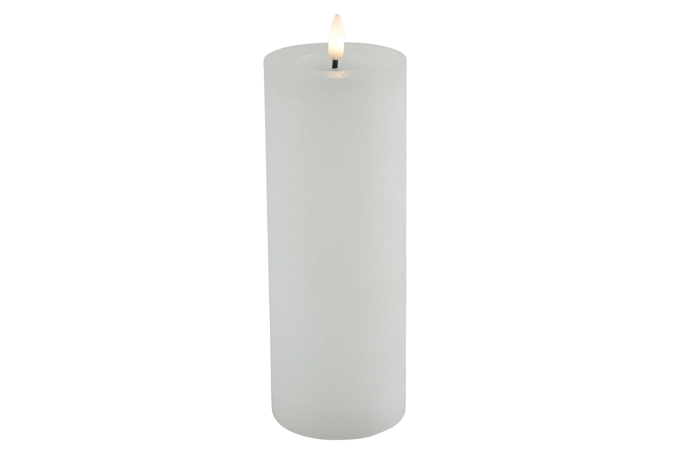 Pillar Candle Rustic 7.5cm Led Rd Lyon Xl White Gift