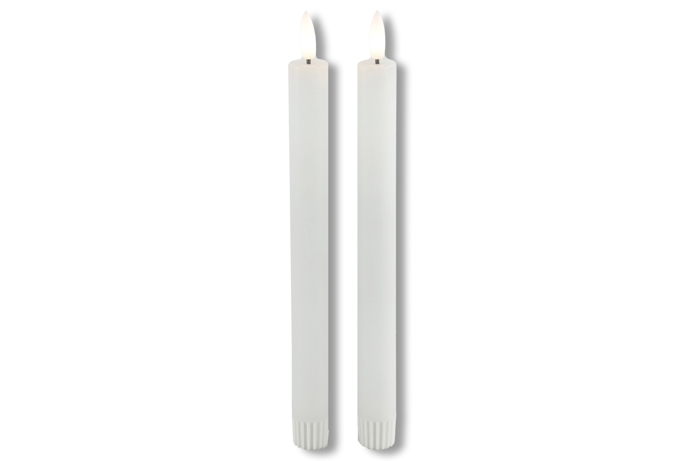 Dinner Candle Rustic 2.2cm Led Rd Lyon L S2 White Gift