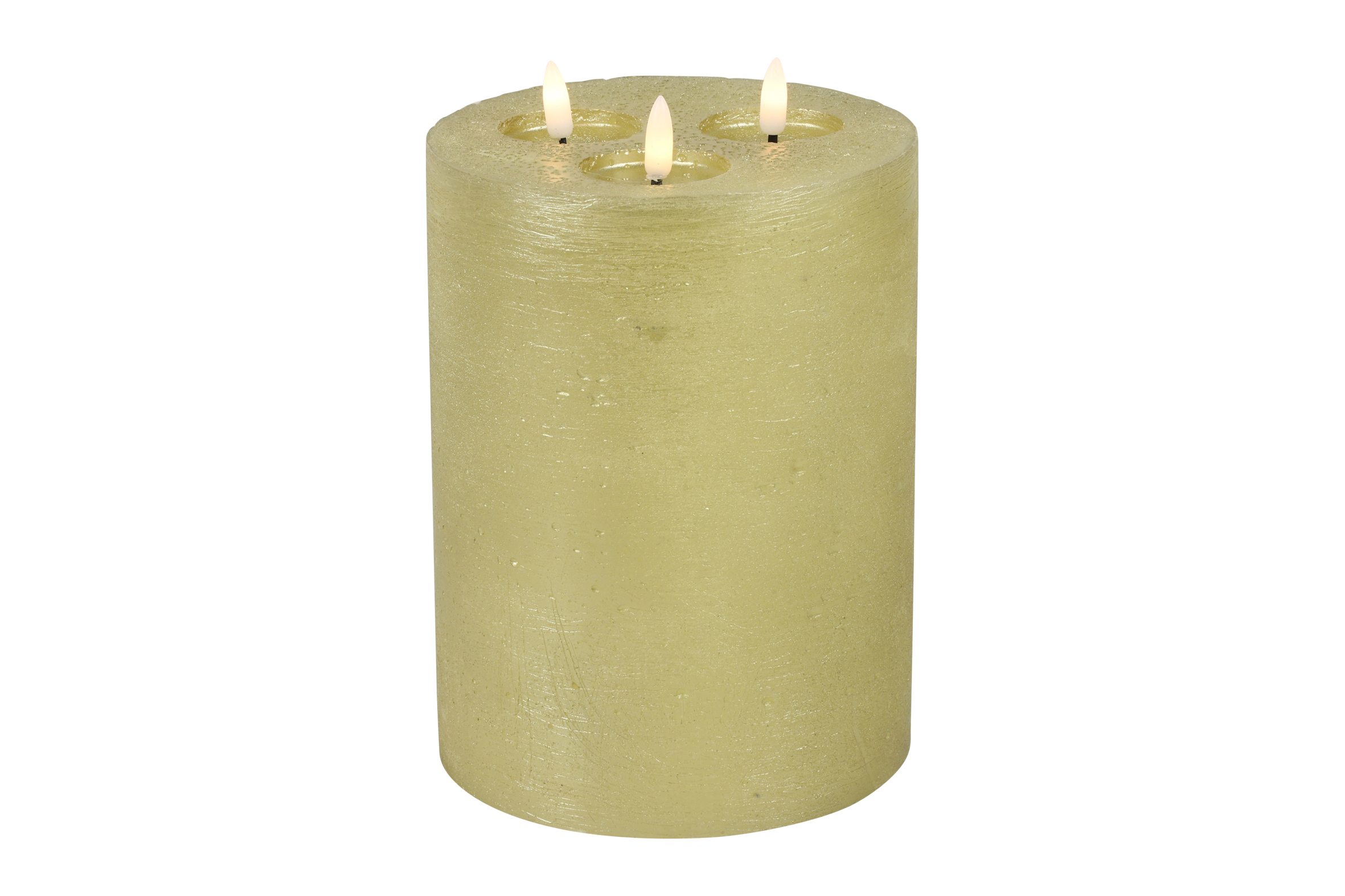 Pillar Candle 15cm Led Rd Lyon Xl Gold Gift