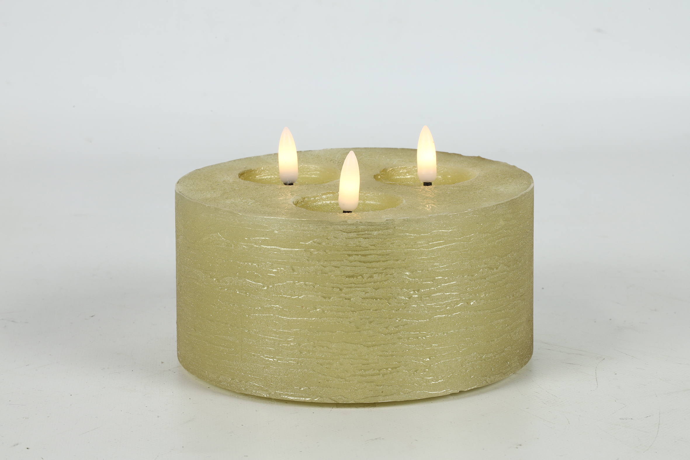 Pillar Candle 15cm Led Rd Lyon S Gold Gift