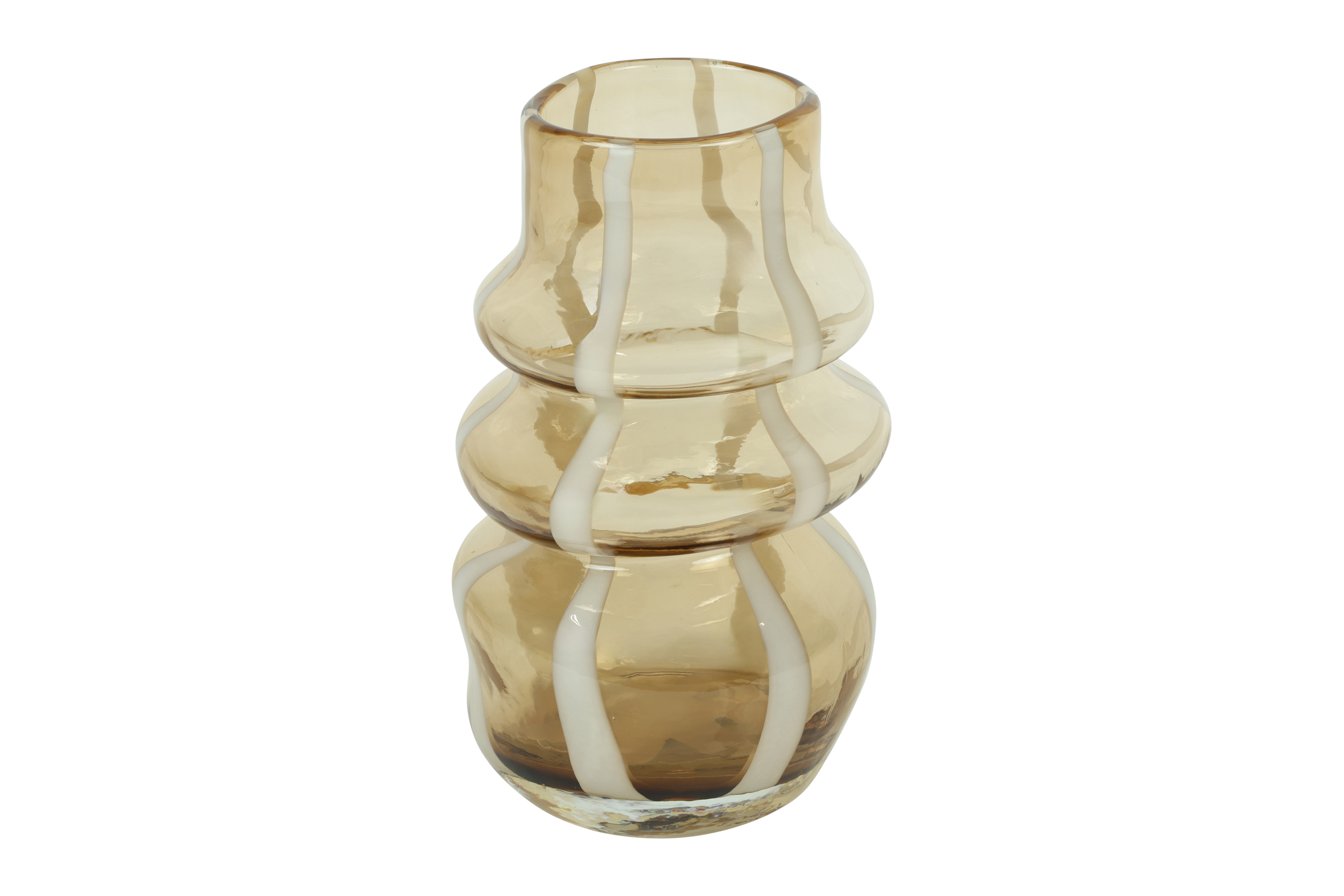 Vase Rd Sweet-rib S Brown Gift