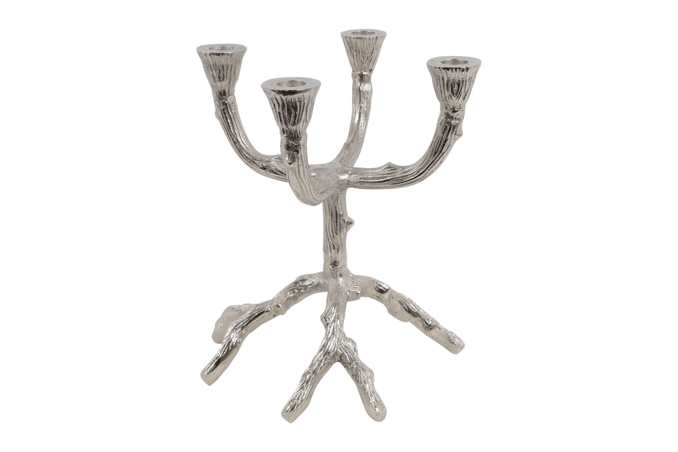 Candle Branch X4 Silver Gift