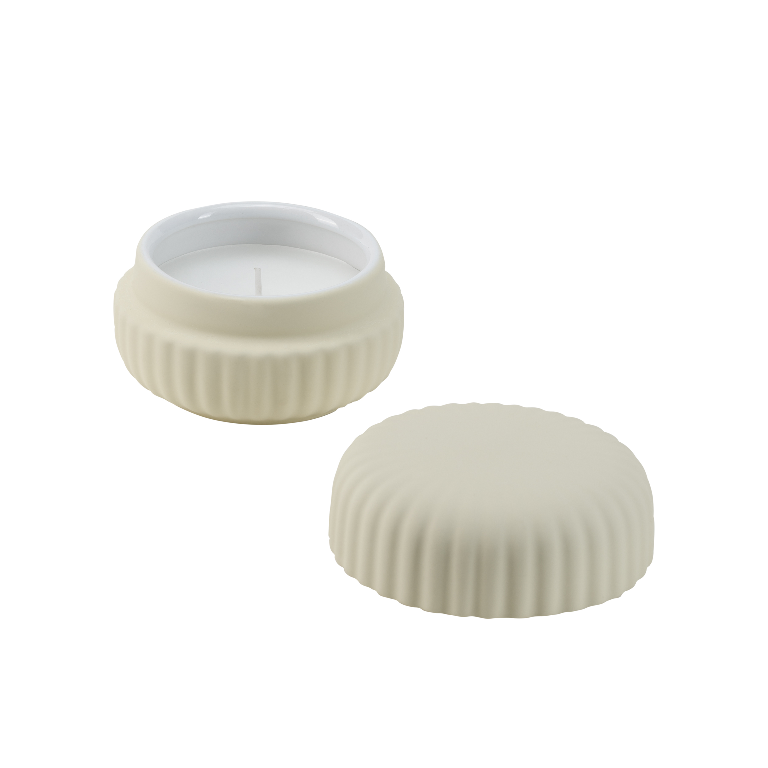 Sofficeluce Ivory Candle W Lid M Gift