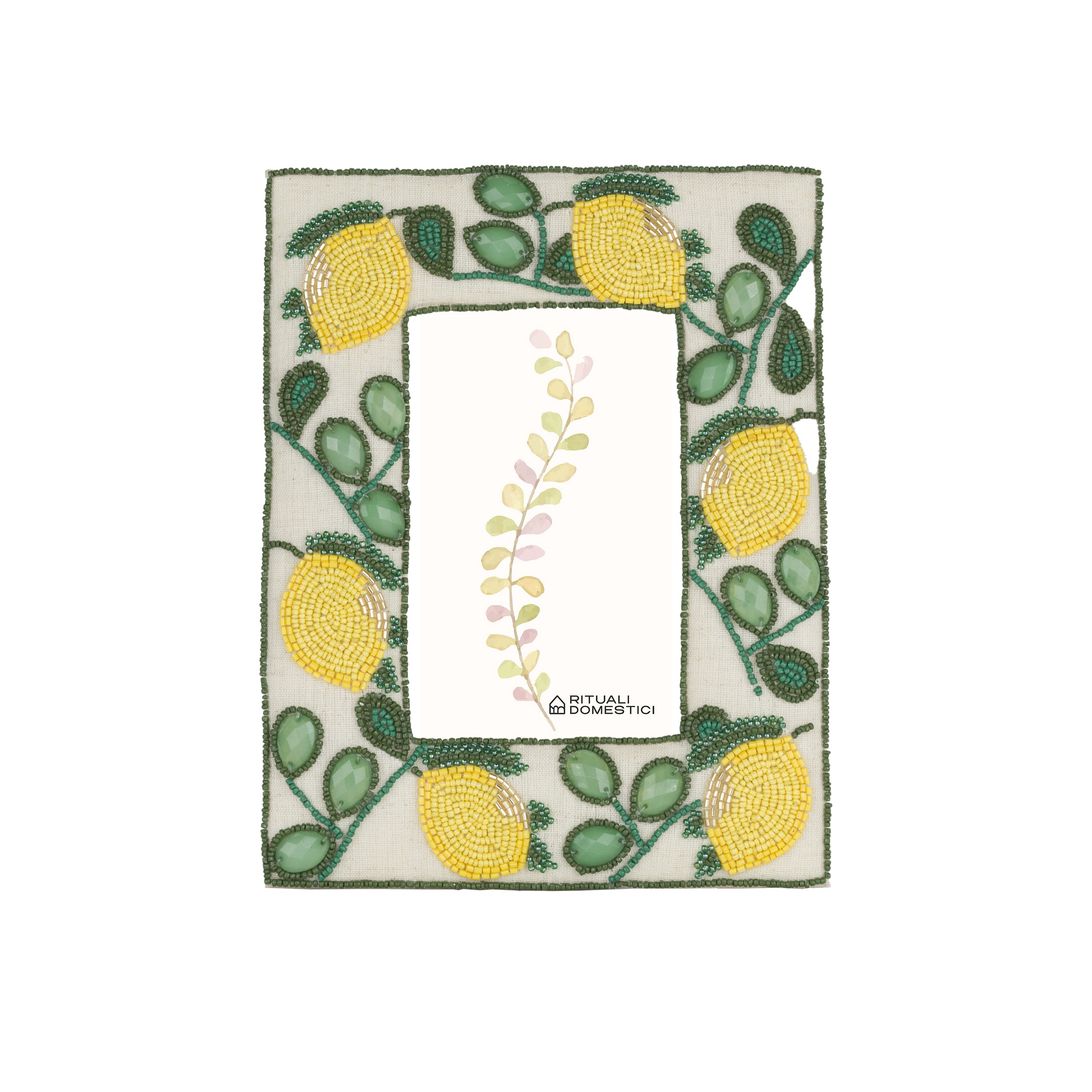 Mille306perline Photo Frame 10x15 Lemon Gift