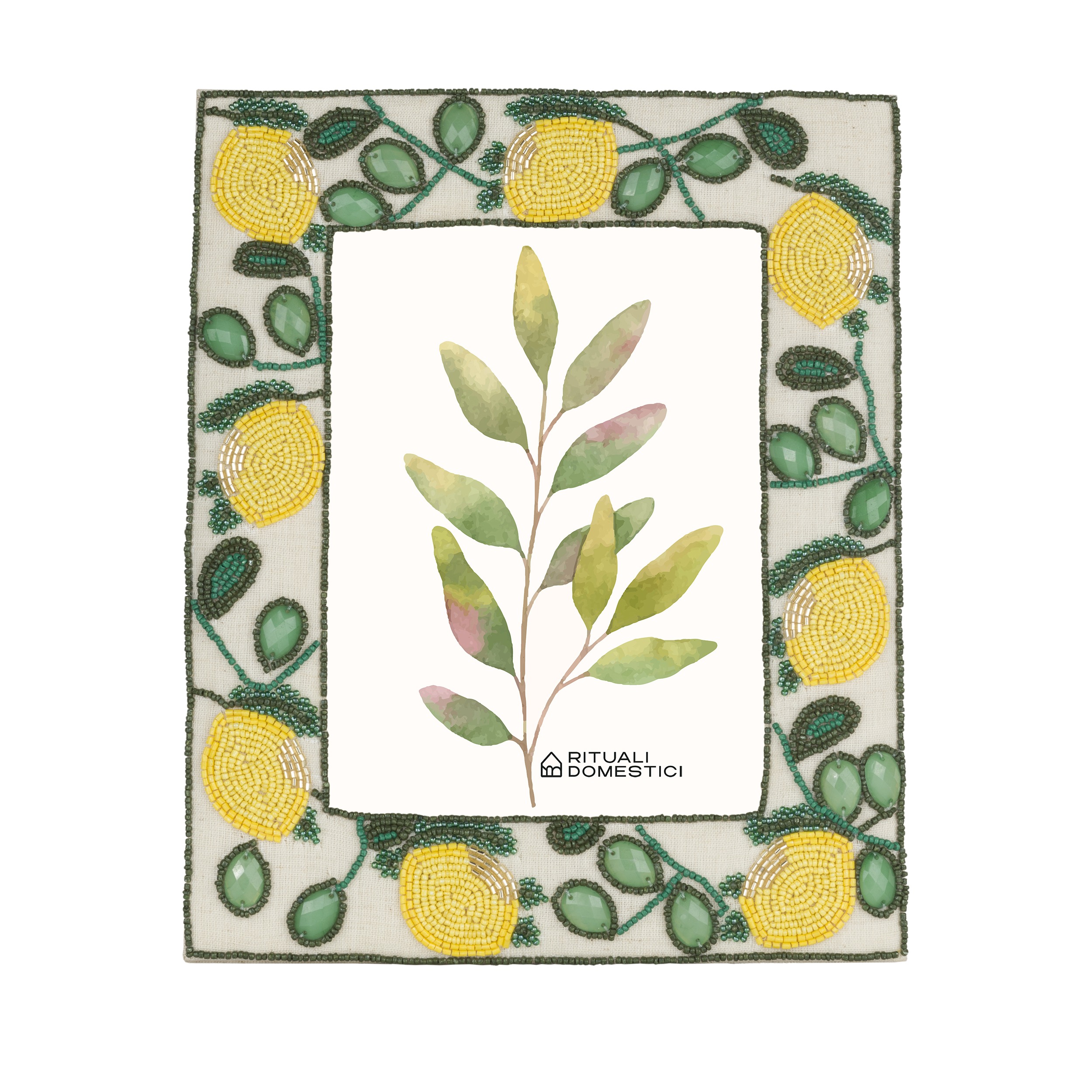 Mille306perline Photo Frame 15x20 Lemon Gift