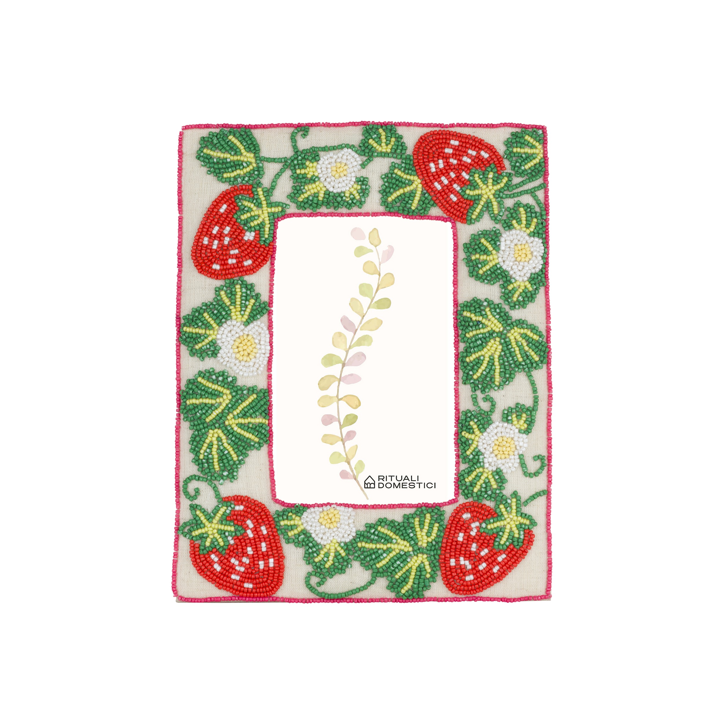 Mille306perline Ph Frame10x15strawberry Gift