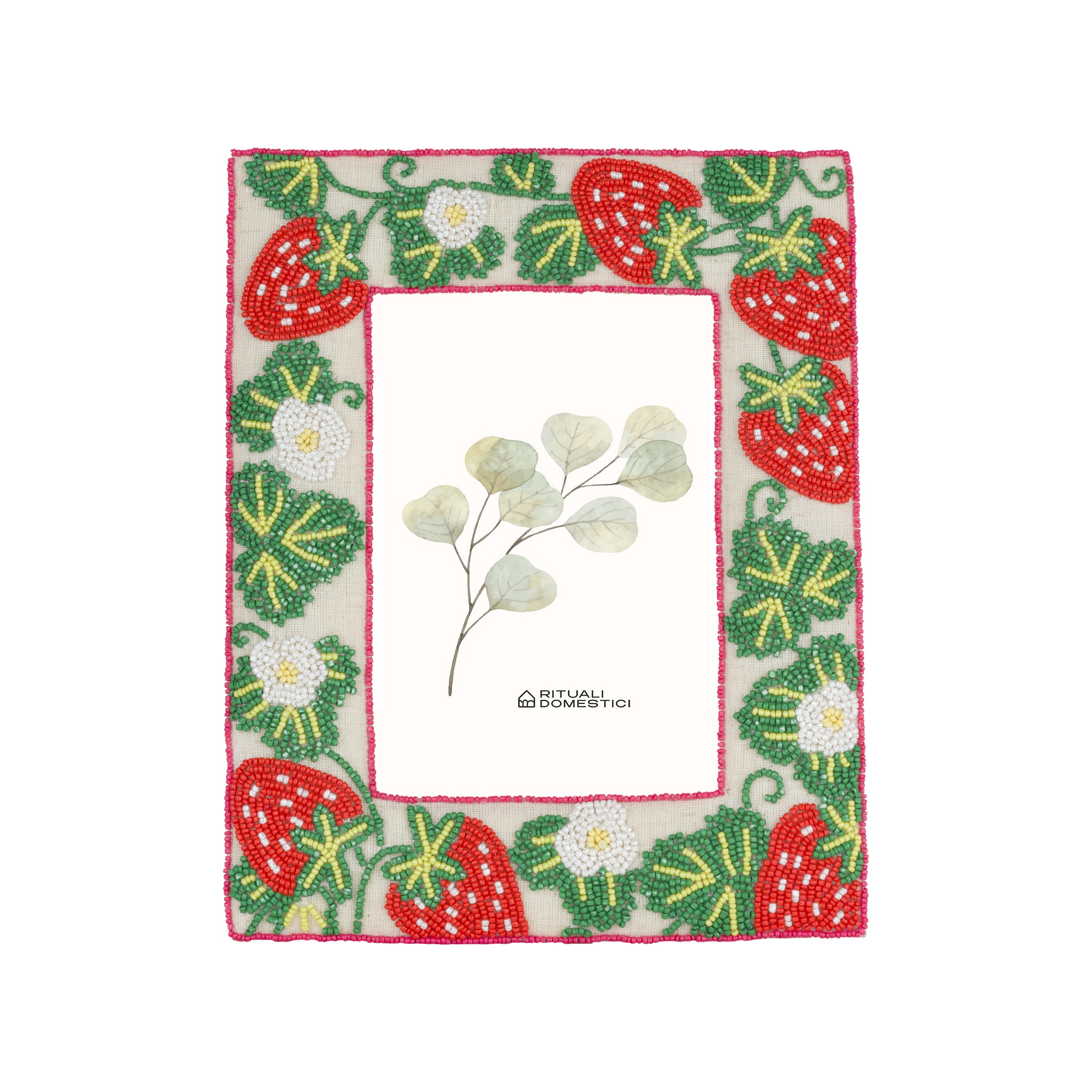 Mille306perline Ph Frame13x18strawberry Gift