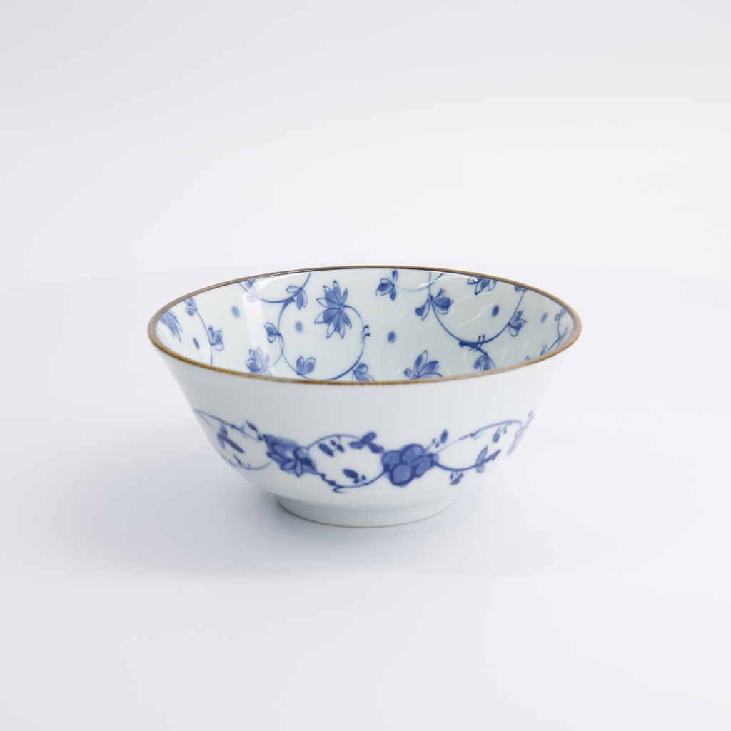 Natsu Karakusa Tayo Bowl 15.2x6.7cm Blue/white 004018 (7736) 6/48 Gift