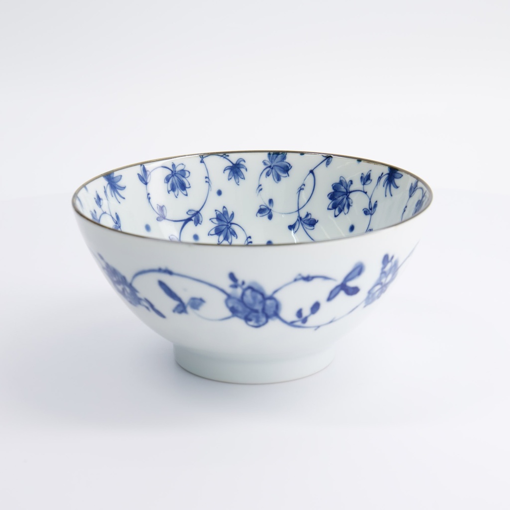 Natsu Karakusa Mixed Bowl 17.8x8.7cm Blue/white 22316 3/36 Gift