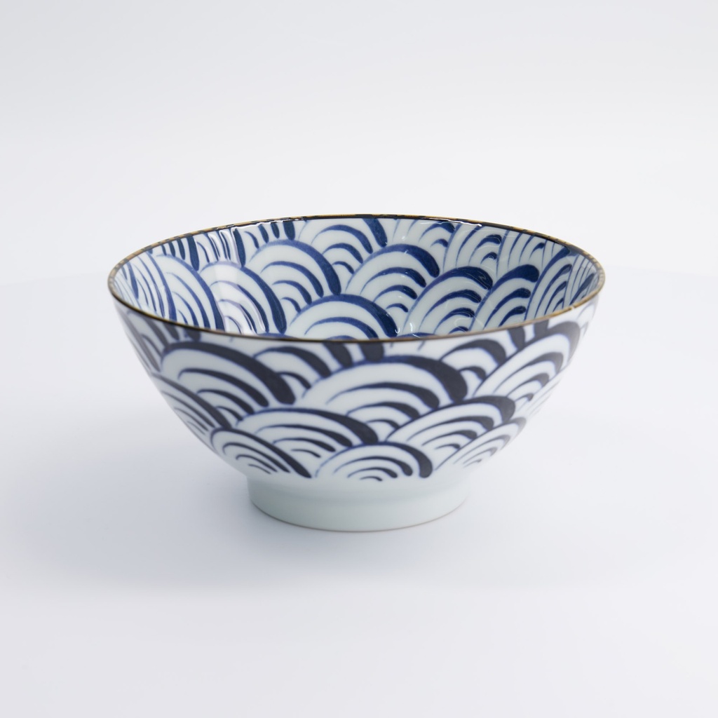 Natsu Nami Mixed Bowl 17.8x8.7cm Blue/white 22343 3/36 Gift