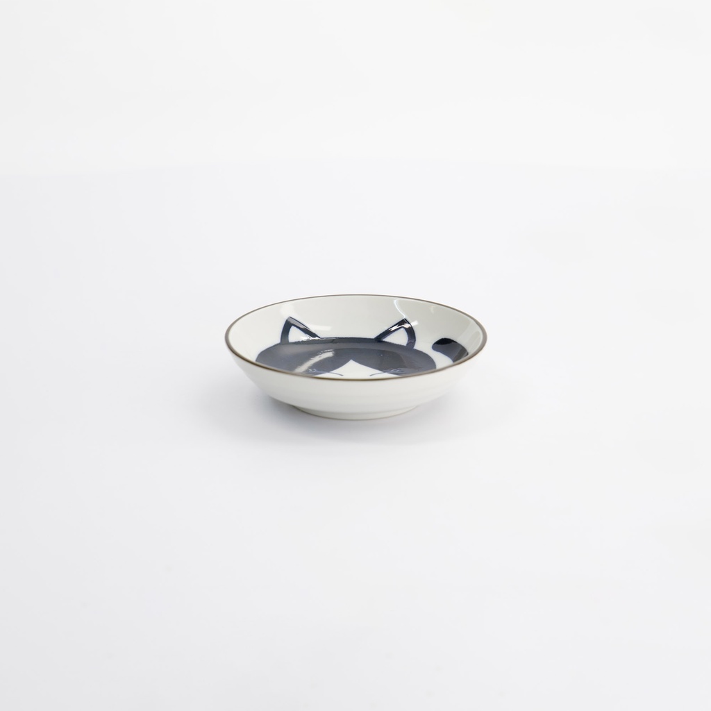 Kawaii Round Sauce Dish Cat Neko 10.2x2.5cm D 33496 12/144 Gift