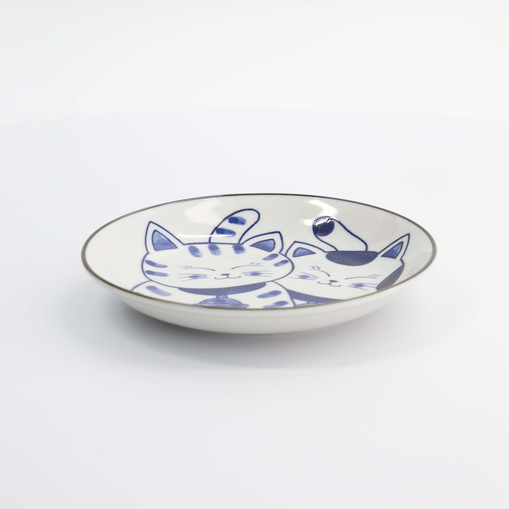 Kawaii Round Plate Cat Neko 16.7x2.8cm G 33503 6/72 Gift