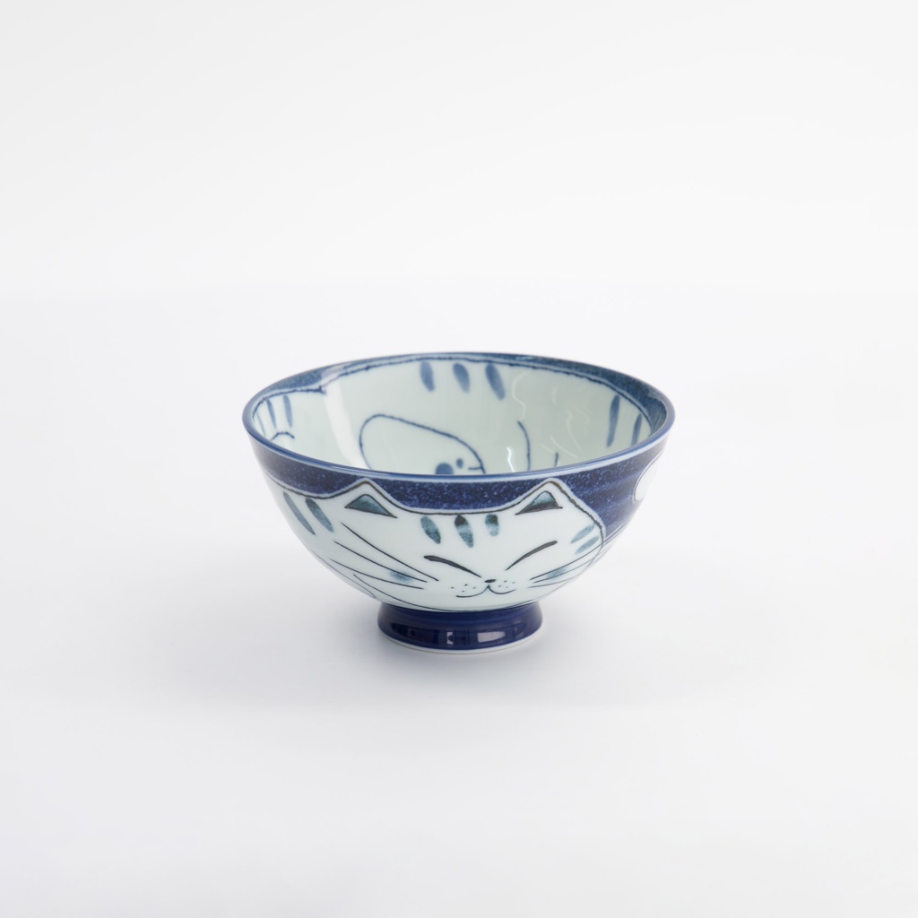 Kawaii Rice Bowl Cat 11.5x6cm 300ml Blue 33592 5/120 Gift