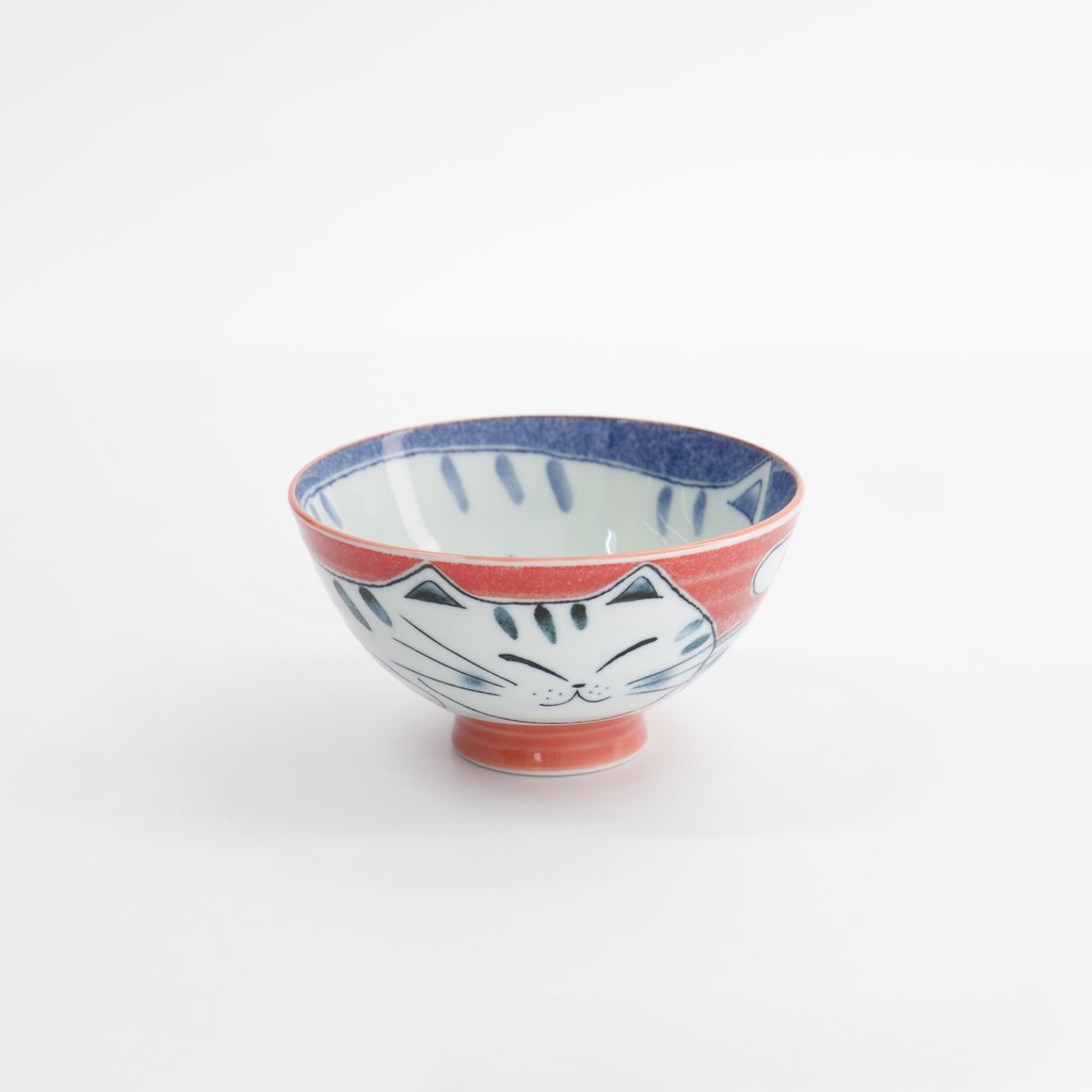 Kawaii Rice Bowl Cat 11.5x6cm 300ml Red 33593 5/120 Gift