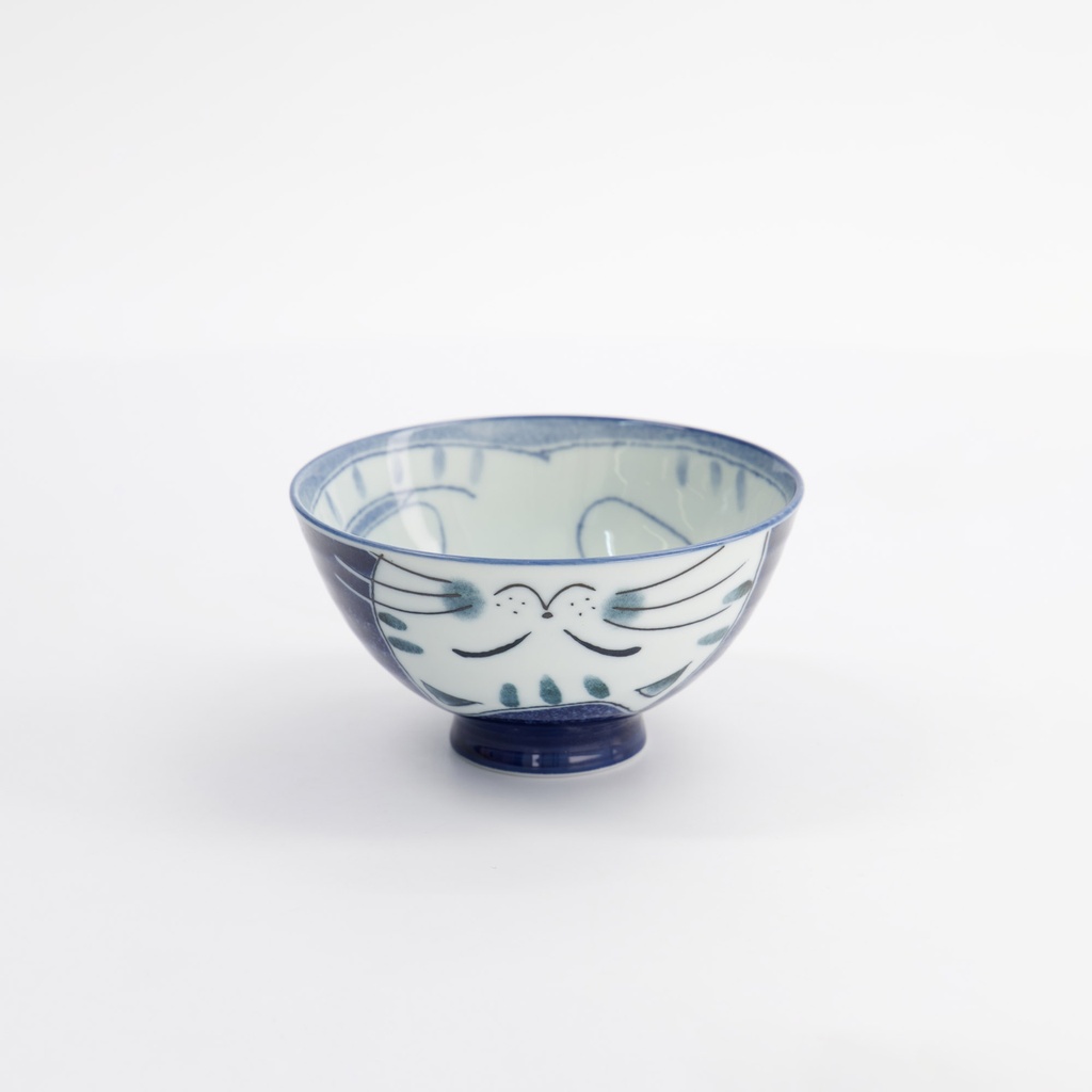 Kawaii Rice Bowl Cat 11.5x6cm 300ml Blue 33594 5/120 Gift