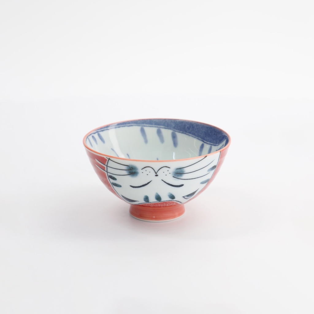 Kawaii Rice Bowl Cat 11.5x6cm 300ml Red 33595 5/120 Gift