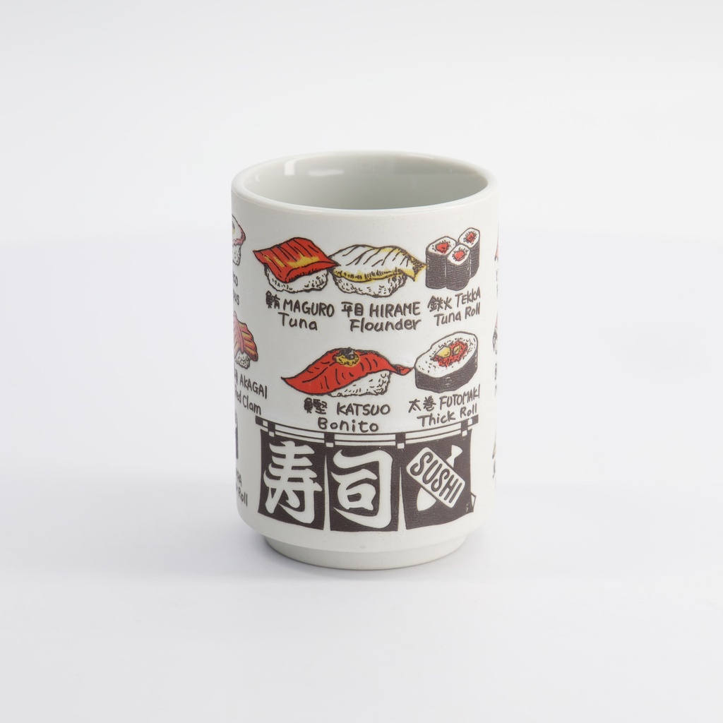Cup Emboss Sushi 7.2cmx10.2cm 260ml C3-6 6/60 Gift