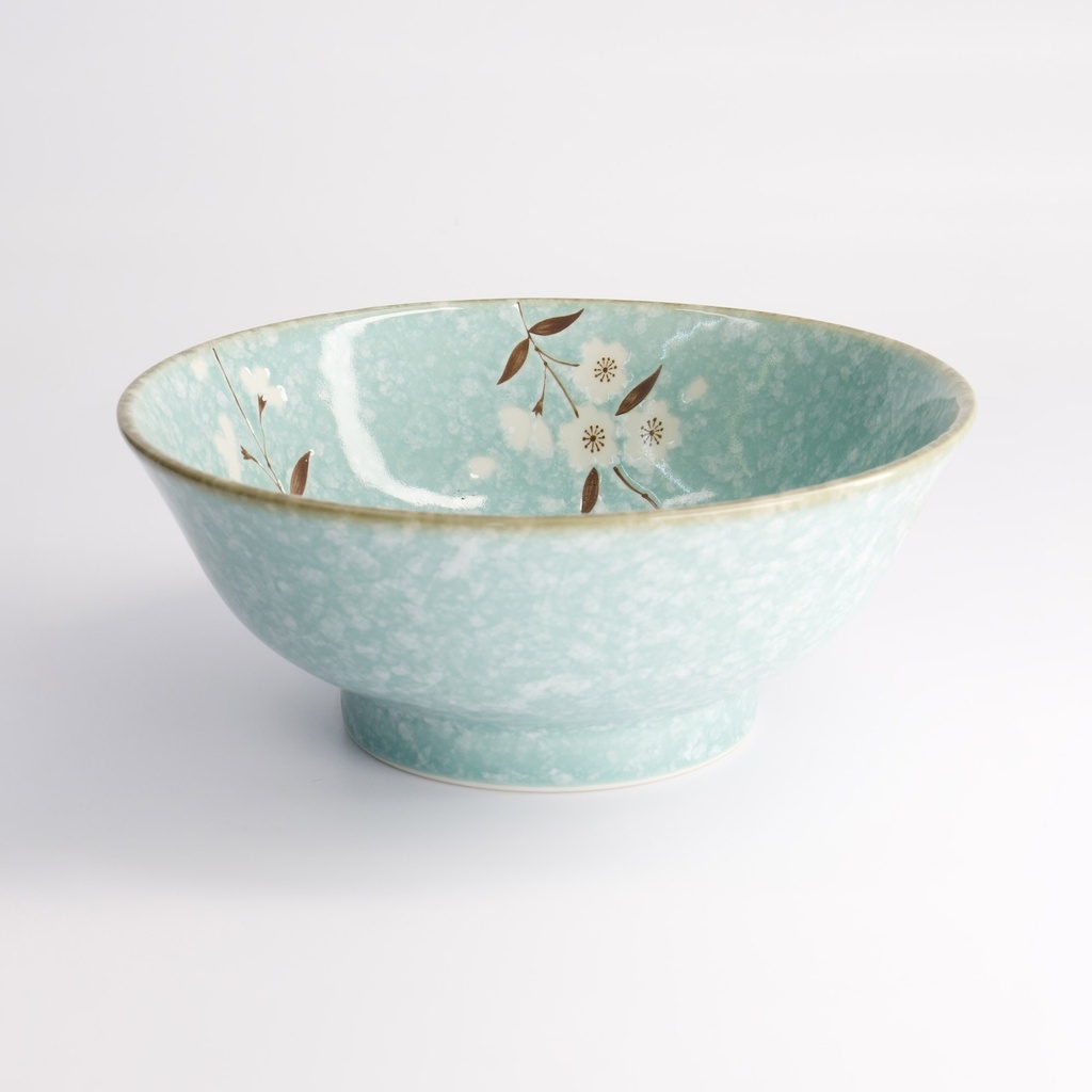 Light Blue Sakura Ramen Bowl 21x9cm 1300ml 3/24 Gift