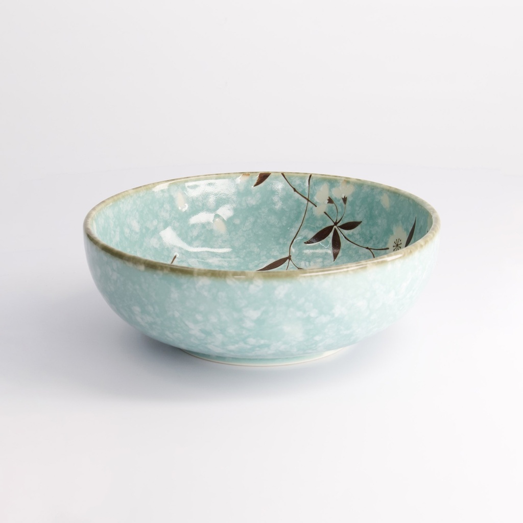 Light Blue Sakura Shallow Bowl 17.3x6cm 21590 4/32 Gift