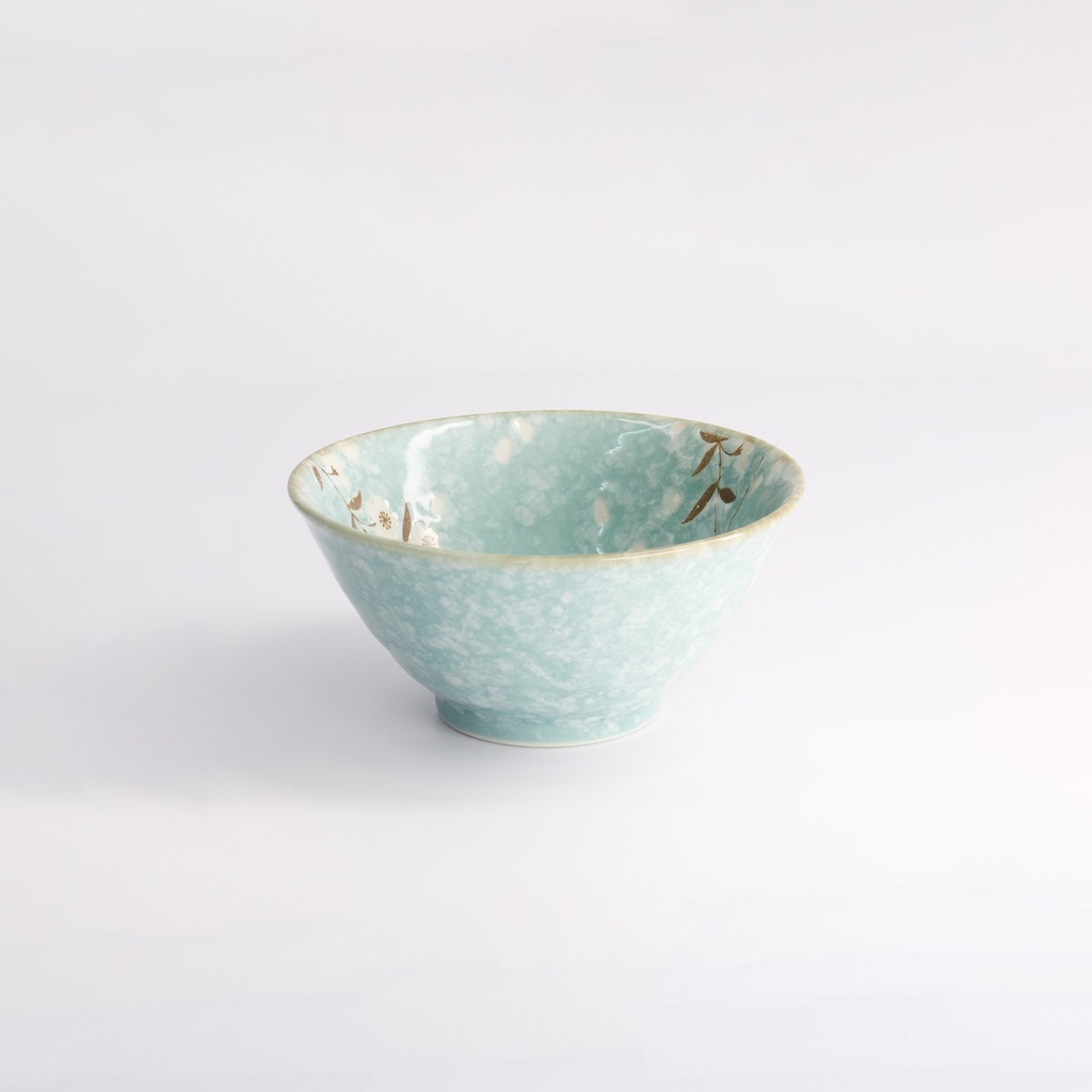 Light Blue Sakura Rice Bowl 13x6cm 350ml 6/72 Gift