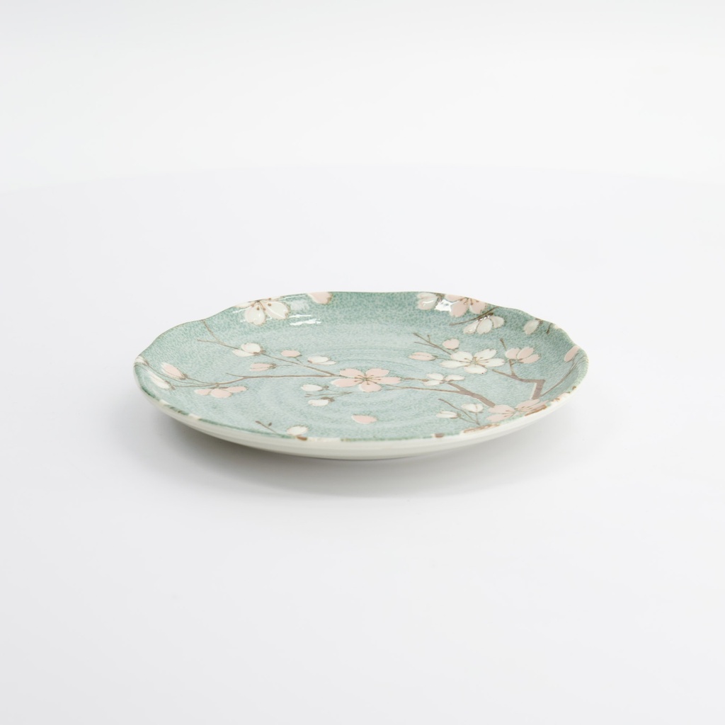 Fujisakura Plate 16.5x2cm Green 33707 12/96 Gift