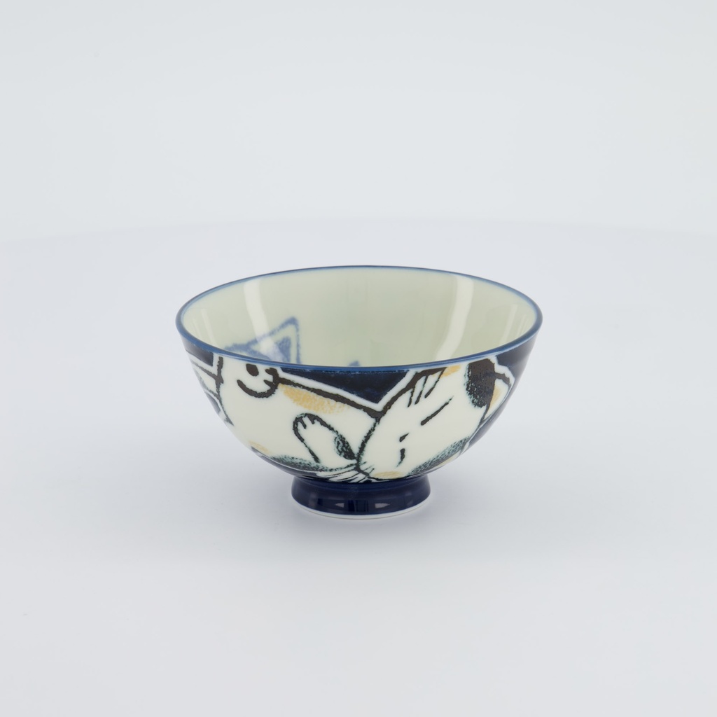 Kawaii Rice Bowl 11.5x6cm Sleeping Cat Blue 33765  5/120 Gift