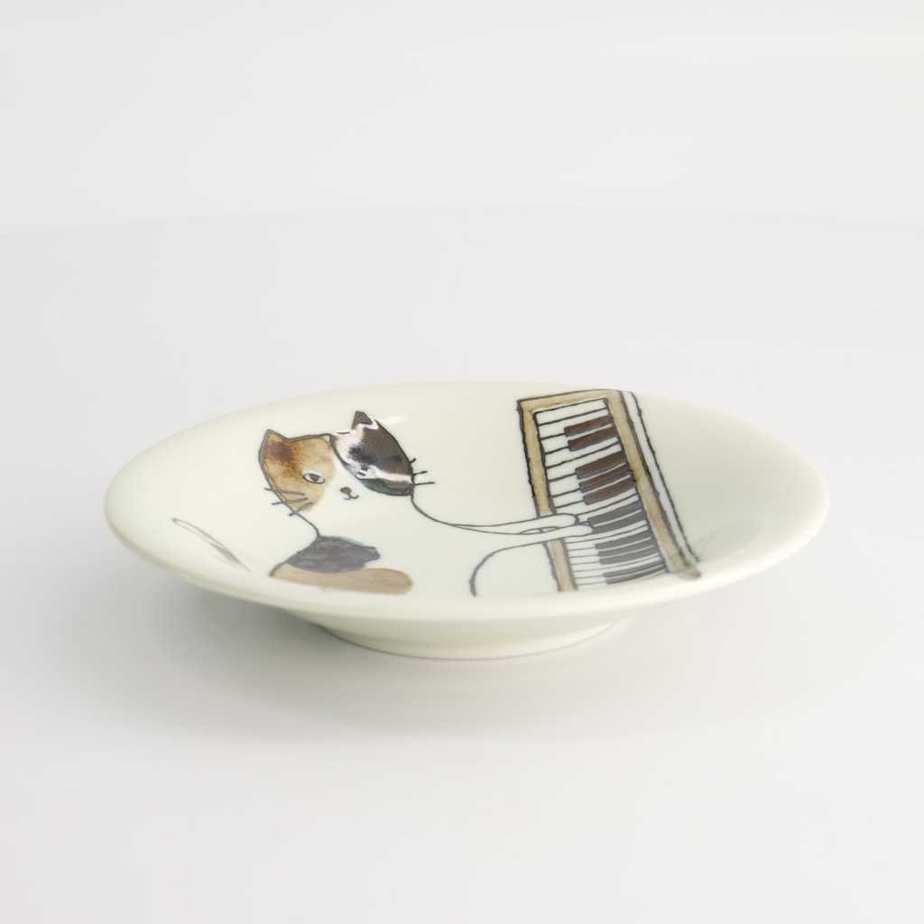 Neko Maruke Cat Plate 16x2.7cm 54005010 6/72 Gift