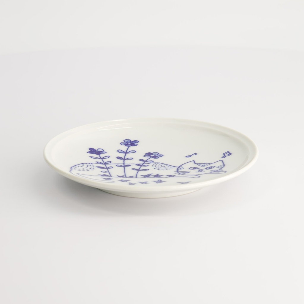 Neko Maruke Cat Plate 14.3x1.8cm 54005009 6/96 Gift